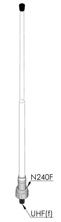 Antenna VHF 1,26m 1'14.Kap.18m